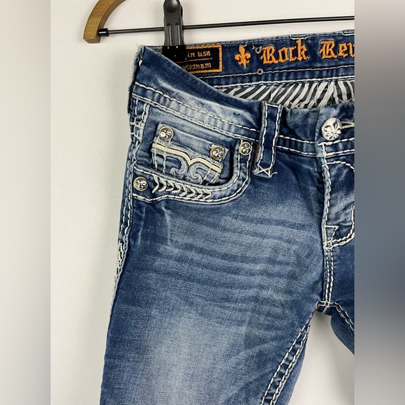 Rock Revival Women’s “Monica” Slim Boot Cut Jeans Size: 26 - Picture 4 of 5